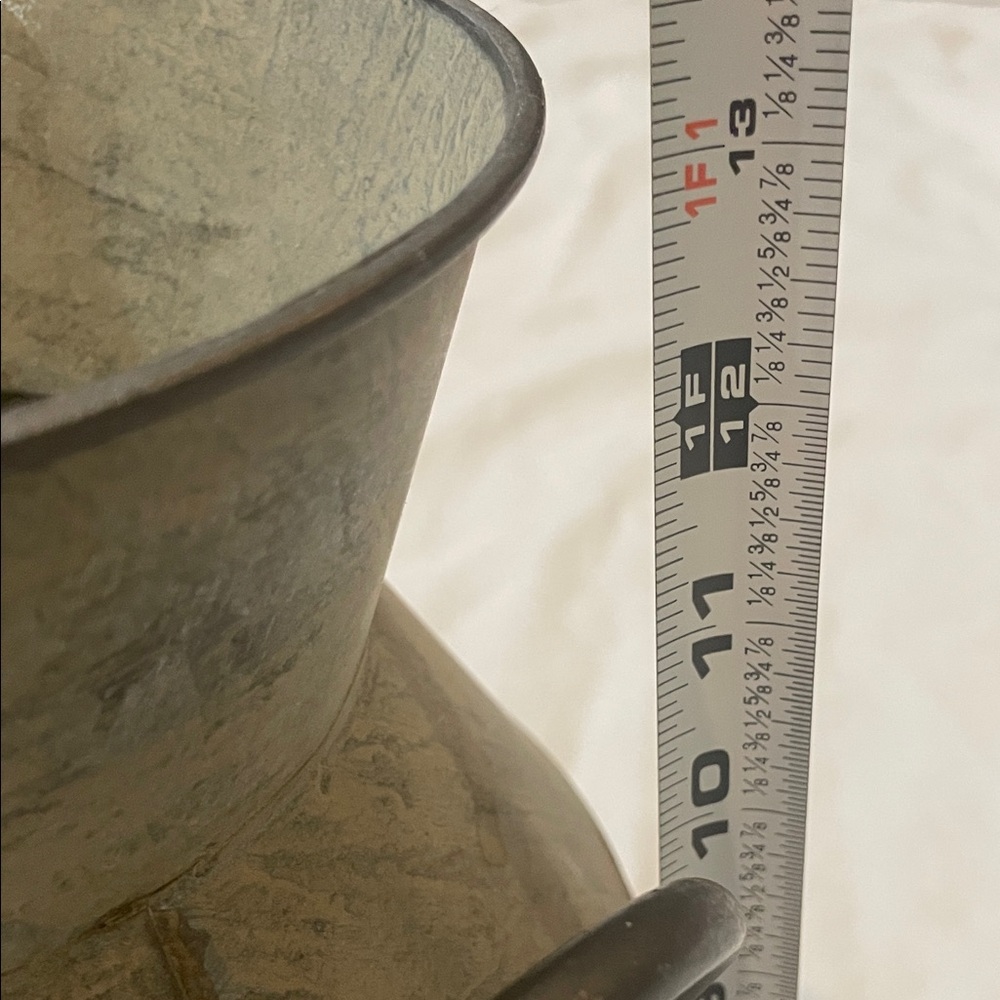 The Spring Shop Rustic Metal Milk Pitcher- Gray - Picture 4 of 4
